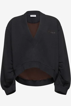 The Attico Black oversize logo sweatshirt