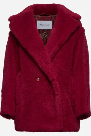 Max Mara Red short Teddy Bear Icon Coat