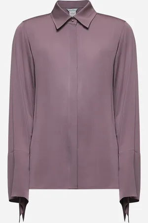 Max Mara Mauve silk charmeuse GRECIA shirt