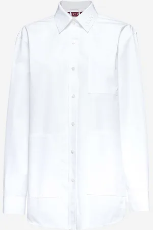 Gucci White poplin logo shirt