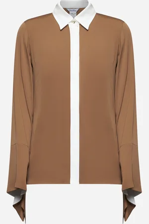 Max Mara Colorblock silk PIO shirt