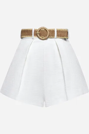 ZIMMERMANN Ivory Acacia tuck shorts