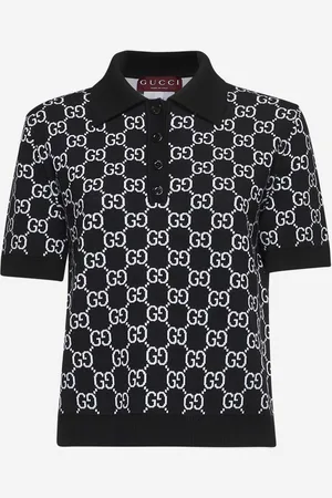 Gucci Black GG jacquard reversible polo shirt