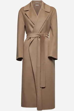 Max Mara Camel wool LIVIA wrap coat