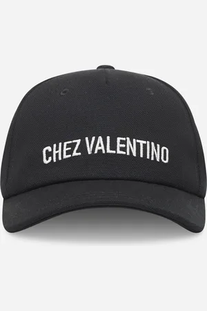 VALENTINO GARAVANI Black cotton Chez Valentino baseball cap