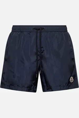 Moncler Blue logo patch swim shorts