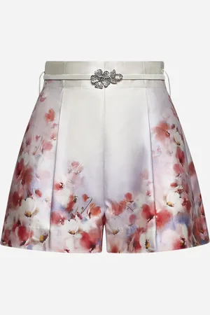 ZIMMERMANN White silk and cotton Crush shorts