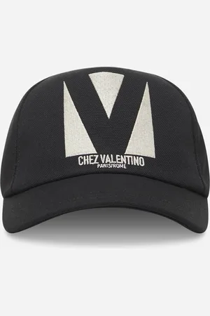 VALENTINO GARAVANI Black cotton Chez Valentino baseball cap