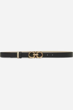 Salvatore Ferragamo Black reversible Gancini belt