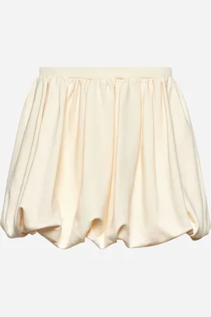 Marni Ivory fleece balloon miniskirt