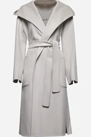 Max Mara Ecru wool NICOLO hooded coat