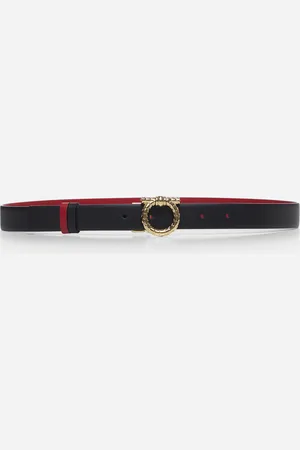 Salvatore Ferragamo Black reversible Gancini belt