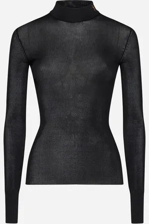 Saint Laurent YSL brooch silk top