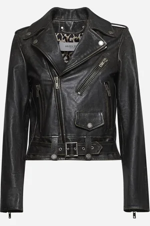 Golden Goose Black leather biker jacket