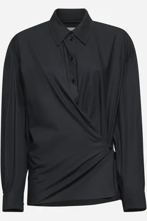 LEMAIRE Black poplin Twisted shirt