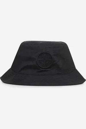 Stone Island Black Nylon Metal bucket hat