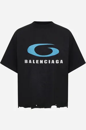 Balenciaga Black Loop Sports Icon cropped T-shirt