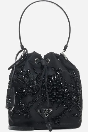 Prada Crystals Re-nylon mini bucket bag