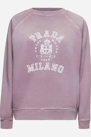 Prada Mauve cotton printed sweatshirt
