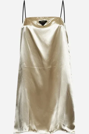 Prada Beige satin mini slip dress