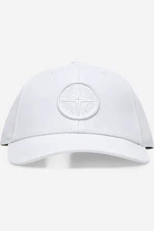Stone Island White cotton rep cap