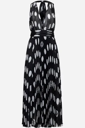 Dolce & Gabbana Black polka-dot print midi dress