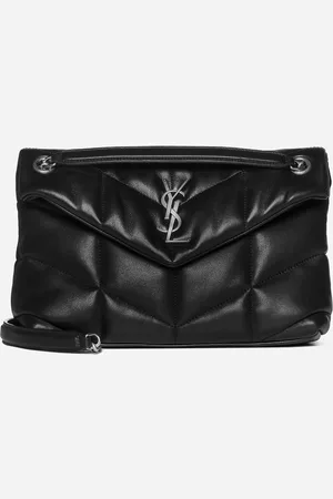 Saint Laurent Puffer YSL logo quilted leather small bag