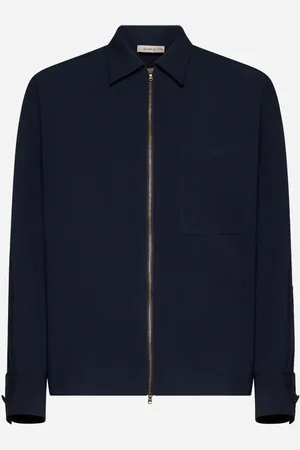 BLANCA Blue silk Glotty jacket