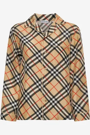 Burberry Check print silk shirt