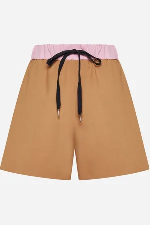 BLANCA Beige silk Brassavola shorts