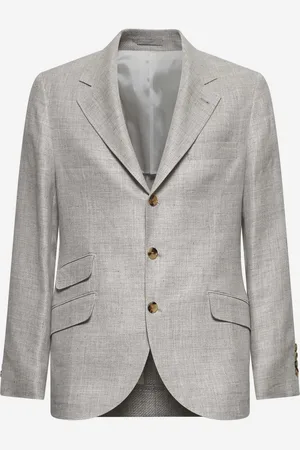 Brunello Cucinelli Beige deconstructed Cavallo jacket