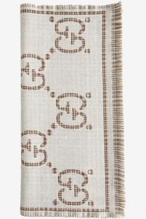 Gucci GG wool-blend jacquard scarf