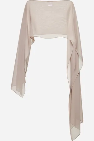 BLANCA Beige georgette Selce stole