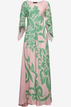 Etro Pink printed viscose maxi dress