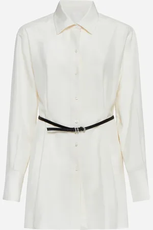 Givenchy Ivory silk Voyou shirt