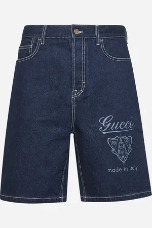 Gucci Blue lasered denim shorts