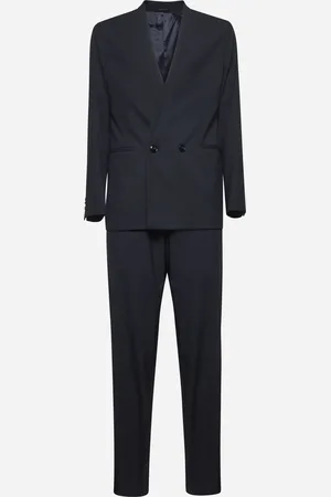 Giorgio Armani Blue canneté virgin wool suit