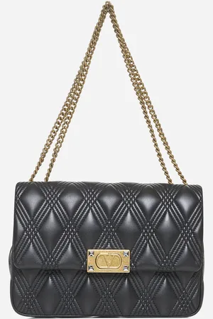 VALENTINO GARAVANI Black Large Quiltie 67 shoulder bag
