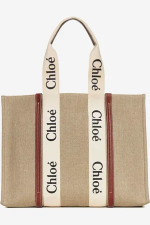 Chloé Woody linen tote bag