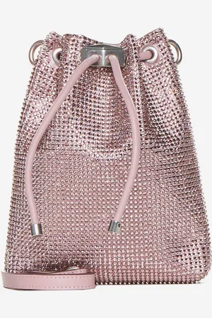 Jimmy Choo Bon Bon rhinestone satin mini bucket bag