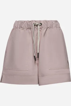 Moncler Pink technical froissé shorts