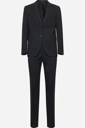 TAGLIATORE Blue stretch virgin wool single-breasted suit