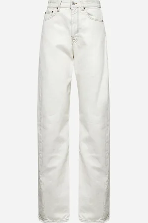 Maison Margiela White denim cut-out jeans