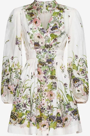 ZIMMERMANN Halliday print linen mini dress