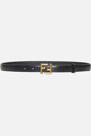 Fendi FF leather thin belt