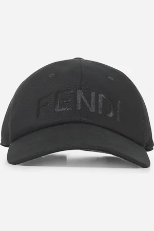 Fendi Black cotton canvas baseball cap