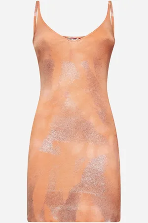 Diesel Orange M-Isma knit minidress