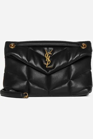 Saint Laurent Puffer small YSL logo quilted leather bag