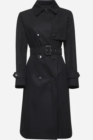 HERNO Black dean double-breasted trench coat