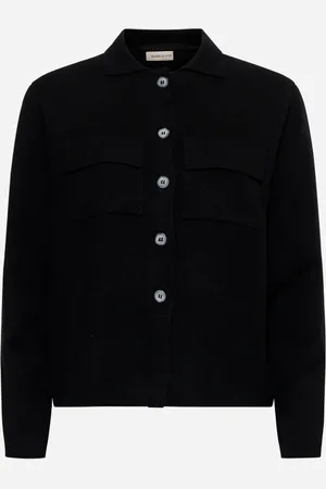 BLANCA Black wool, viscose and cashmere knit jacket